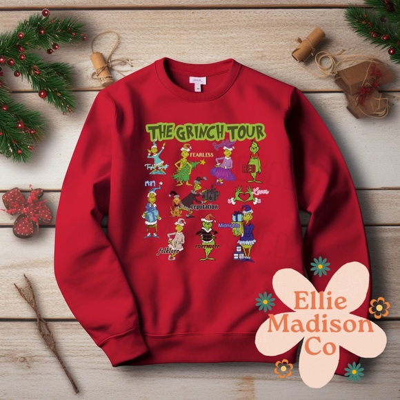 The Grinch Tour inspired by Taylor Swift Eras Tour | Crewneck | Sweatshirt - Picture 6 of 11